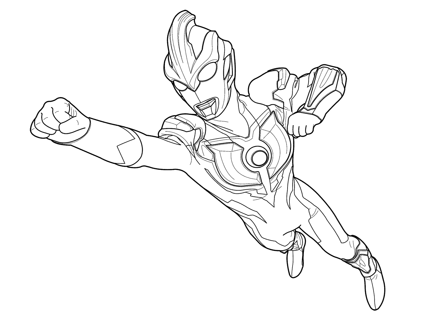 1400x1024 Ultraman Colouring Pages
