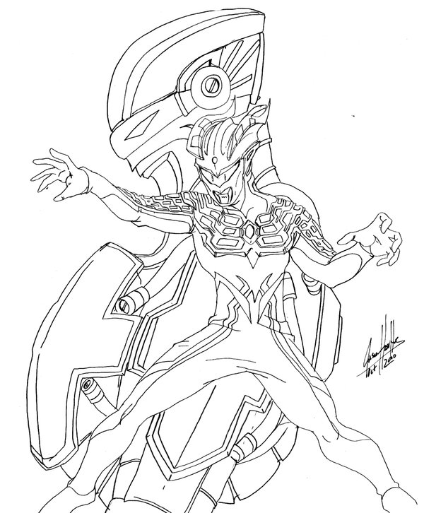 600x726 Ultraman Zero Coloring Pages Sketch Coloring Page, Ultraman