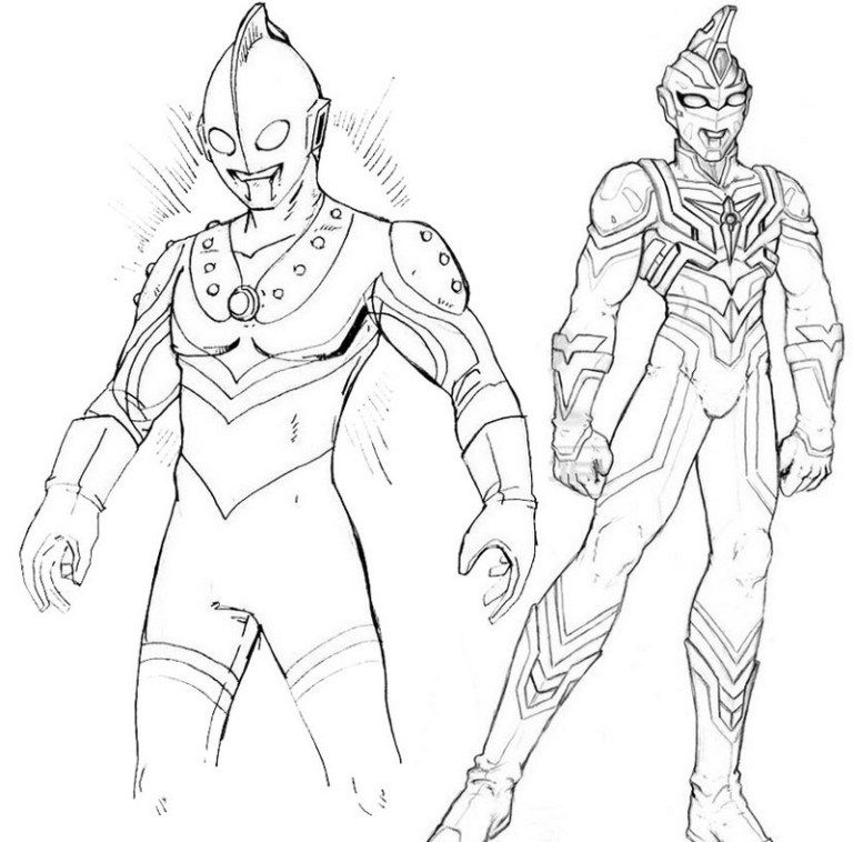 768x758 Best Ultraman Coloring Page For Kids Fantastic Ultraman Coloring