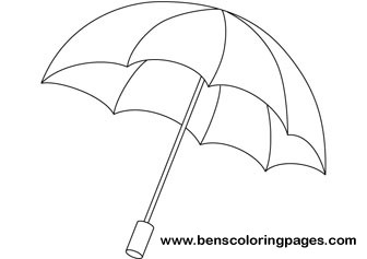 336x237 Rainbow Umbrella Coloring Pages