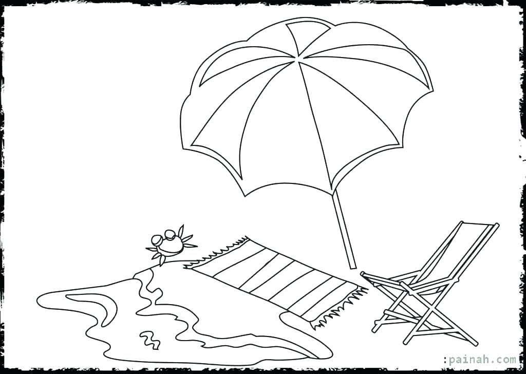 1024x728 Beach Color Pages Beach Color Pages Beach Umbrella Coloring Pages