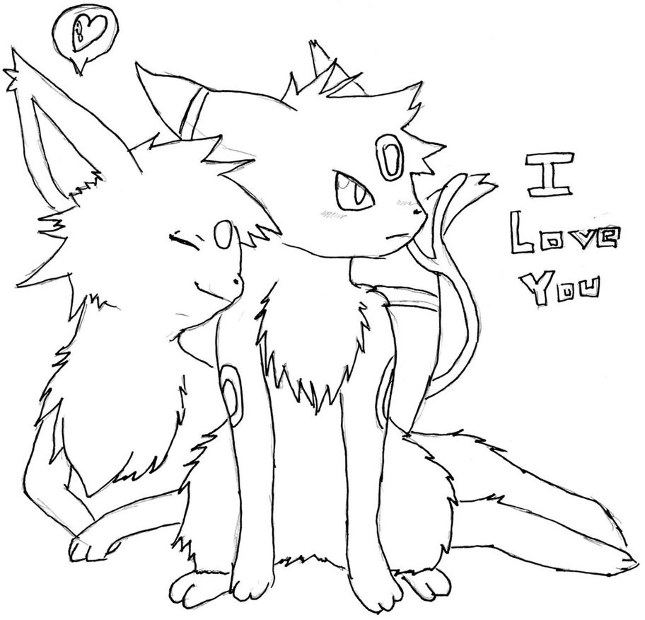 912x876 Umbreon Espeon Pokemon Coloring Page Free To Color Artist Credit