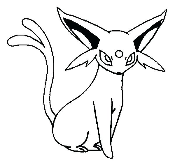 600x560 Umbreon Coloring Pages Coloring Pages Coloring Page 2 By White