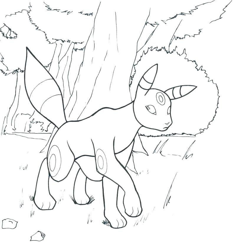 790x845 Umbreon Coloring Pages