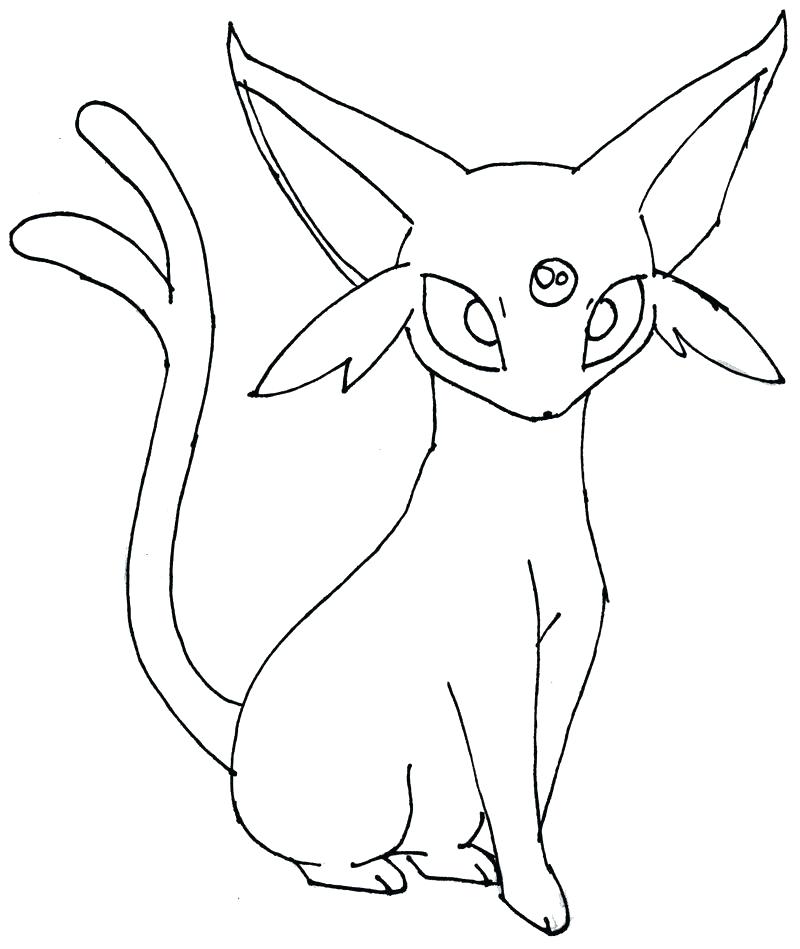 800x949 Umbreon Coloring Pages
