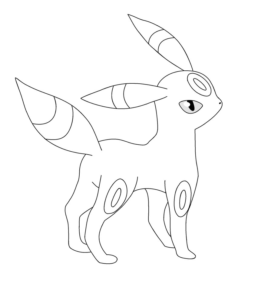 852x937 Pokemon Umbreon Coloring Pages