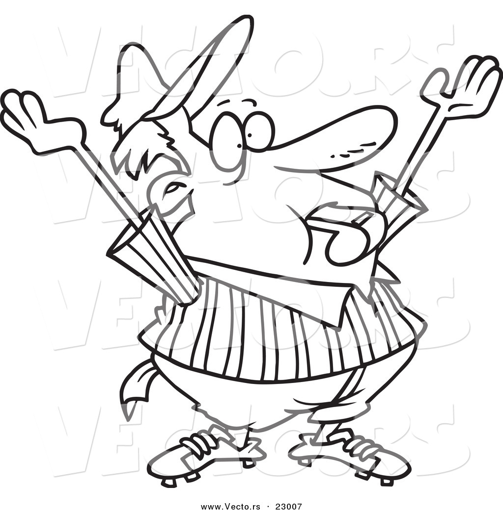 1024x1044 Vector Of A Cartoon Referee