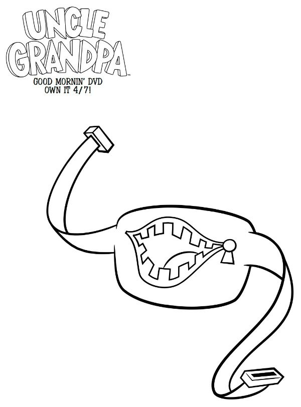 600x812 Free Printable Uncle Grandpa Belly Bag Coloring Page Lugares Que