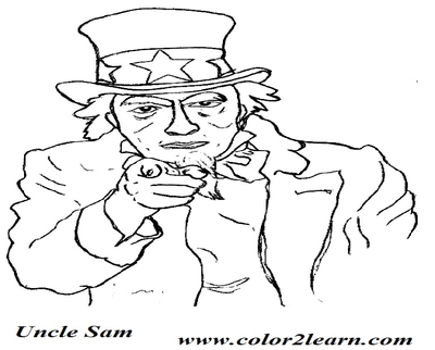 400x322 Uncle Sam Cartoon Coloring Page Panda