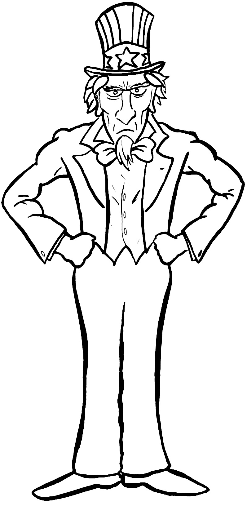 797x1632 Uncle Sam Coloring Page