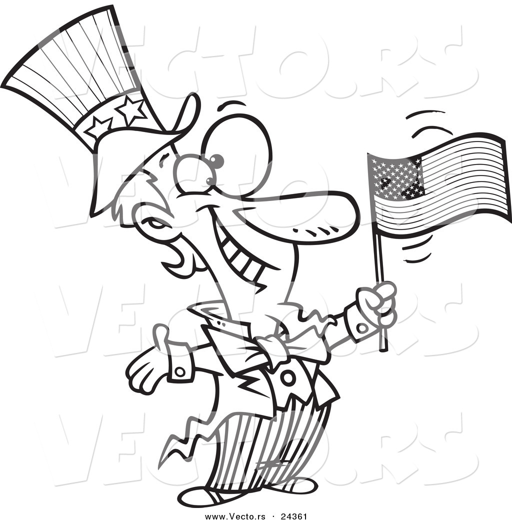 1024x1044 Vector Of A Cartoon Patriotic Uncle Sam