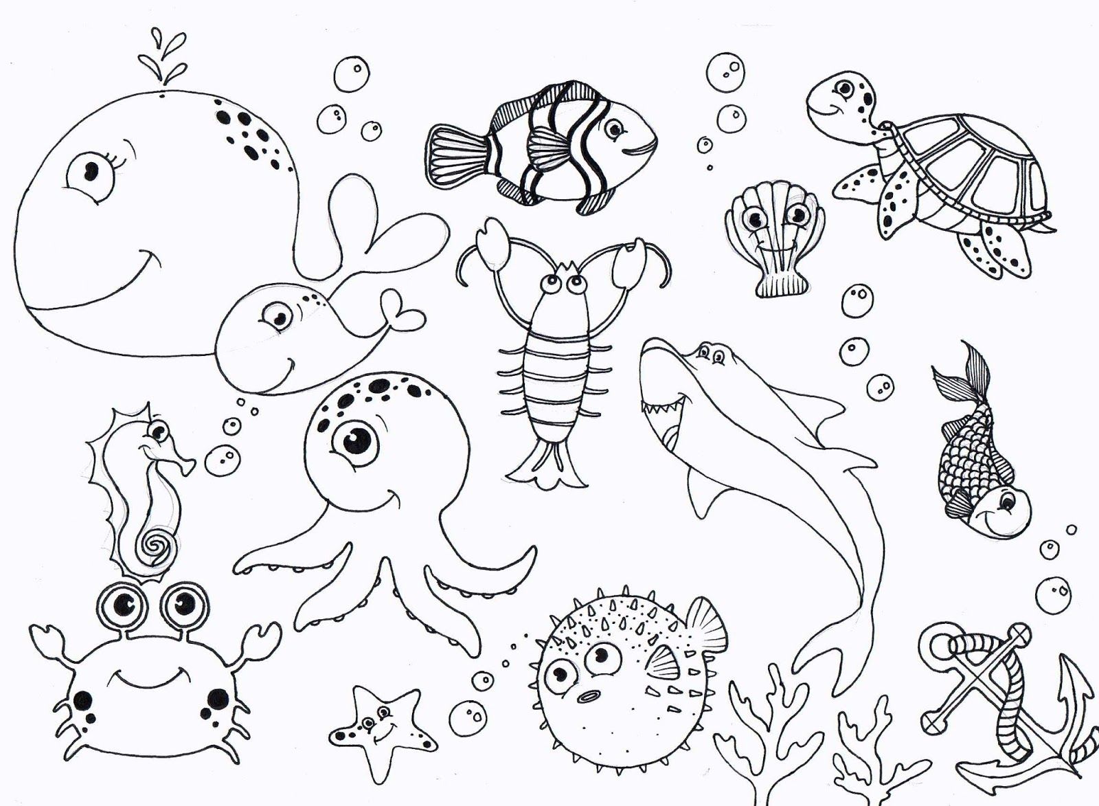 1600x1173 Free Printable Ocean Coloring Pages Coloring Pages Under The Sea