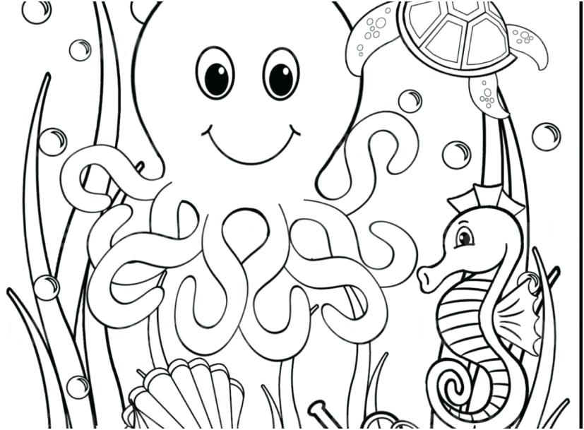 827x609 Underwater Coloring Page Amazing Ocean Scene Coloring Pages Value