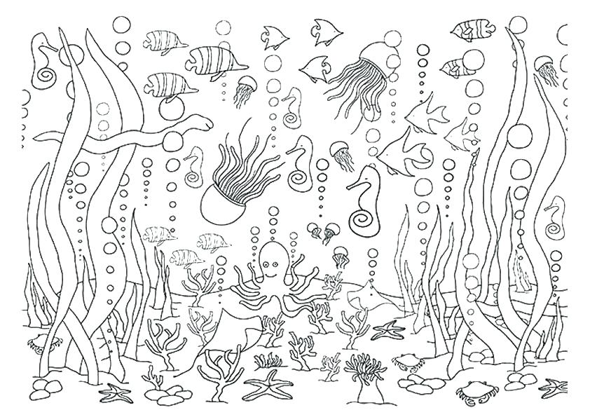 842x595 Ocean Scene Coloring Pages Free Printable Ocean Scene Coloring