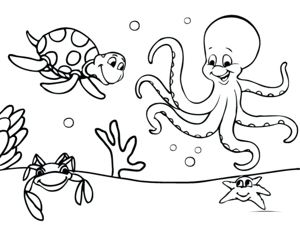 1025x768 Ocean Scene Coloring Pages Underwater Fireman Sam And Elvis