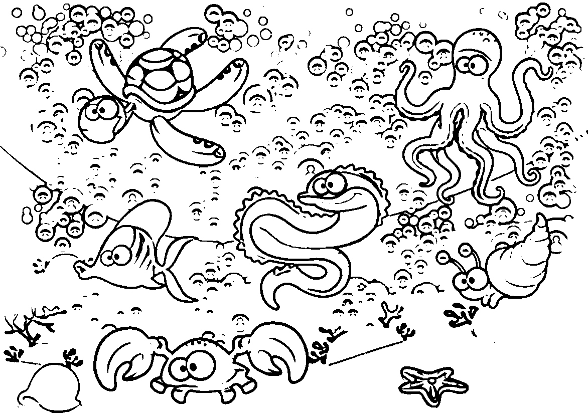 1172x830 Underwater Coloring Pages Inspirational Underwater Scene Coloring