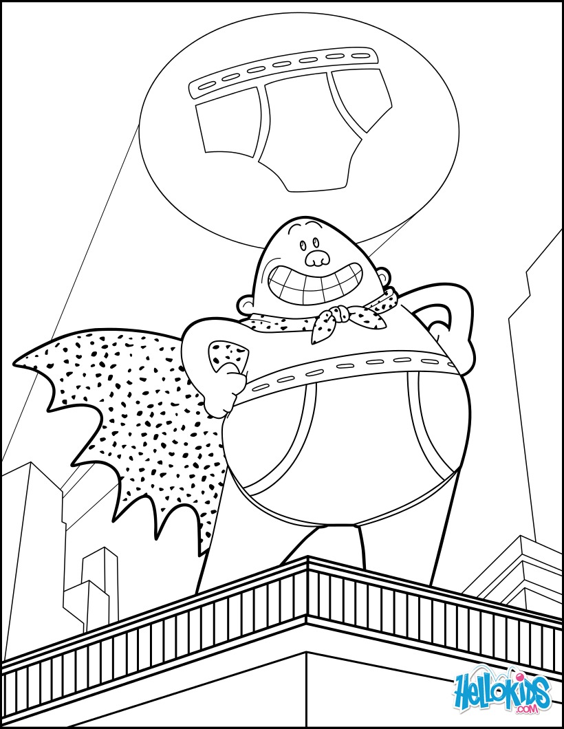 820x1060 Captain Underpants Coloring Pages