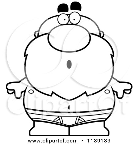 450x470 Cartoon Clipart Of A Black And White Shocked Senior Bald Man