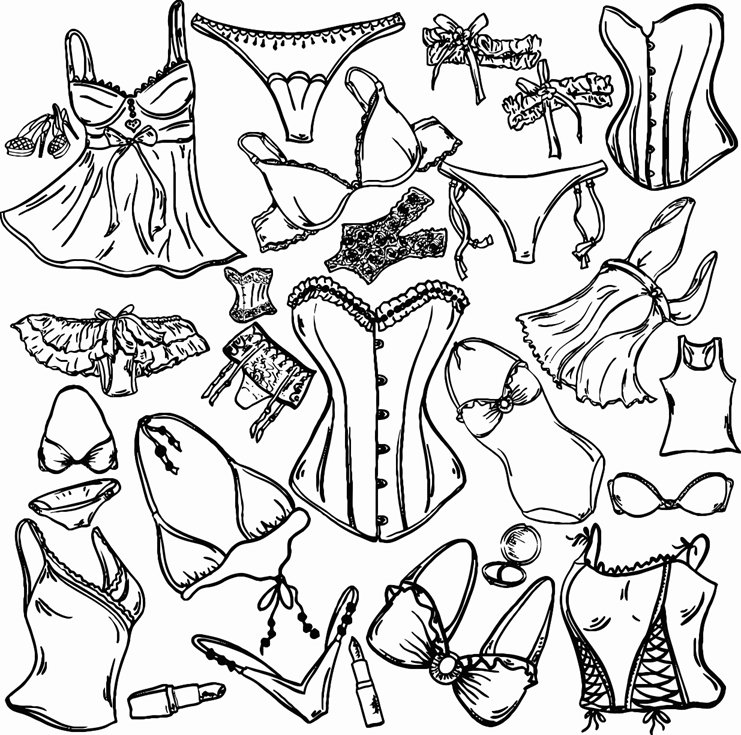 741x735 Lingerie Woman Underwear For Fashion Design Printable Image