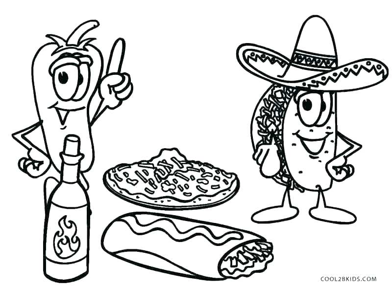 800x589 Healthy Vs Unhealthy Food Coloring Pages Roast Junk Colouring