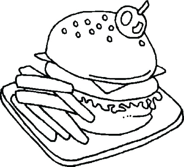600x544 Junk Food Coloring Pages Junk Food Coloring Pages Unhealthy Food