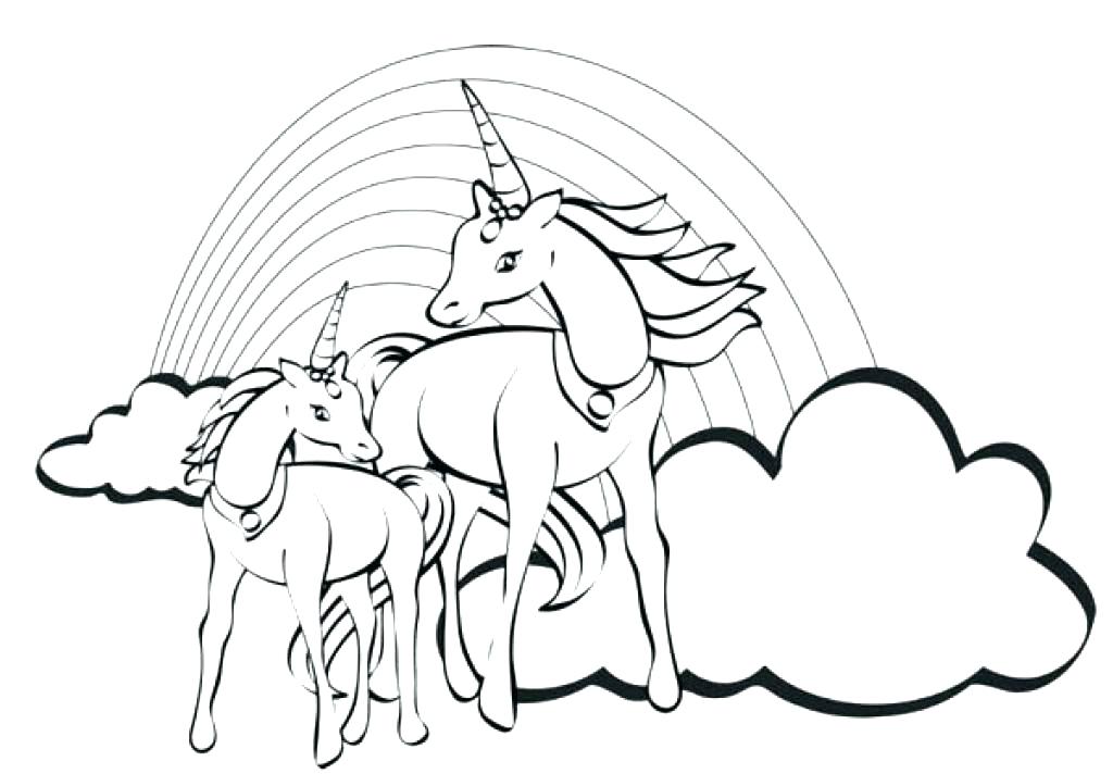 1024x712 Unicorn Rainbow Coloring Pages Also Unicorn Rainbow Coloring Pages