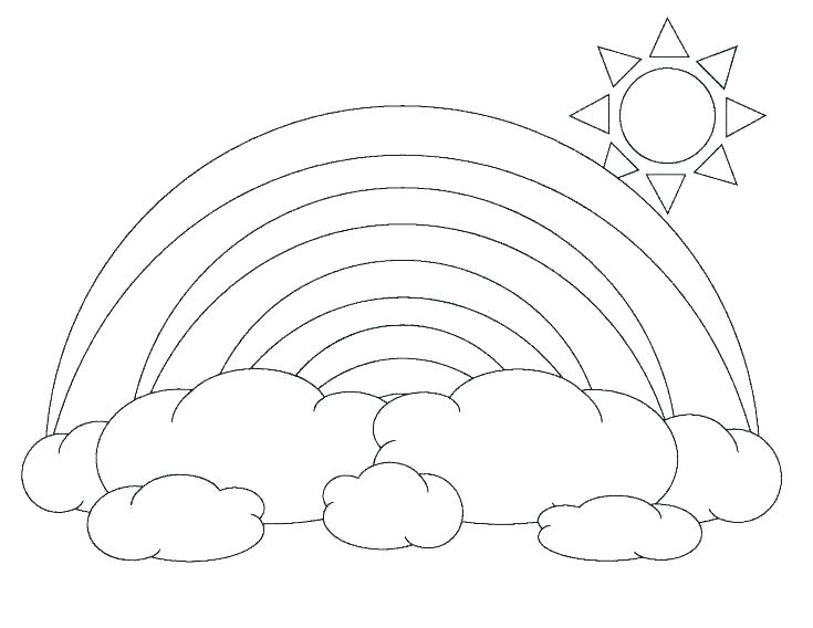 735x568 Unicorn Rainbow Coloring Pages