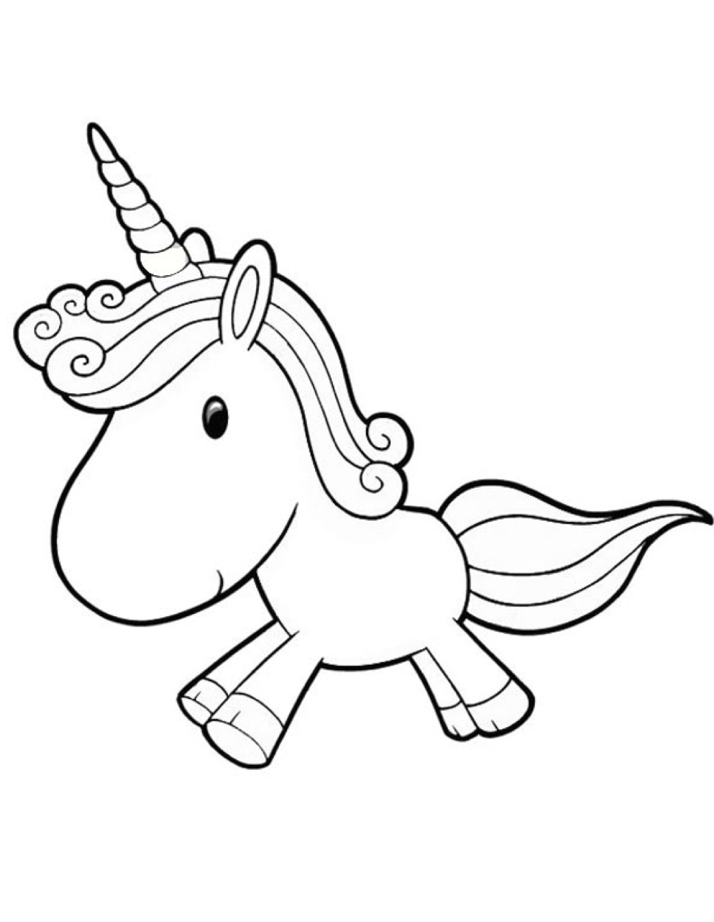 1040x1344 Cartoon Unicorn Coloring Page Amp Coloring Book