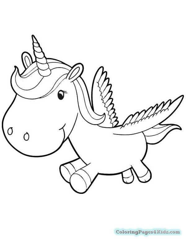 Unicorn Coloring Pages Cute