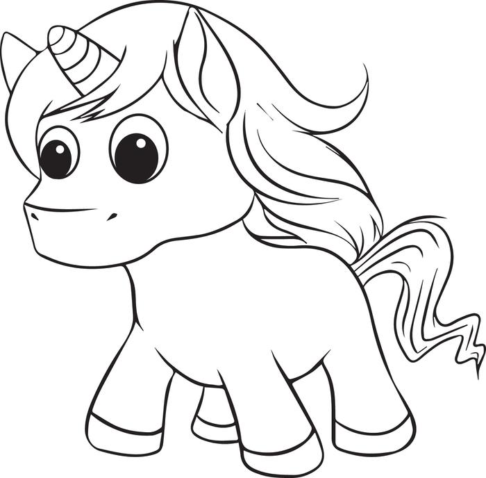 700x688 Unicorn Coloring Pages