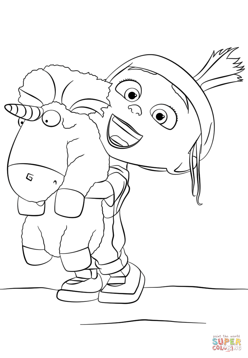824x1186 Agnes With Unicorn Coloring Page Free Printable Coloring Pages