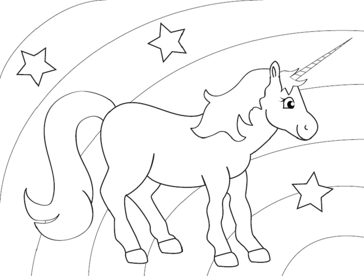 736x557 Stunning Decoration Coloring Page Unicorn Rainbow Rainbow Unicorn