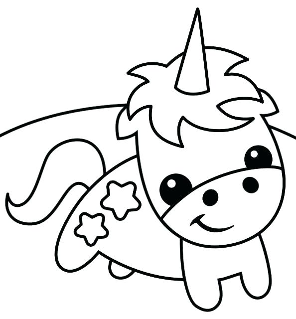 594x640 Cute Unicorn Coloring Pages Printable Baby Books Also Inside