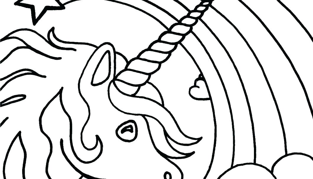 Unicorn Rainbow Coloring Pages