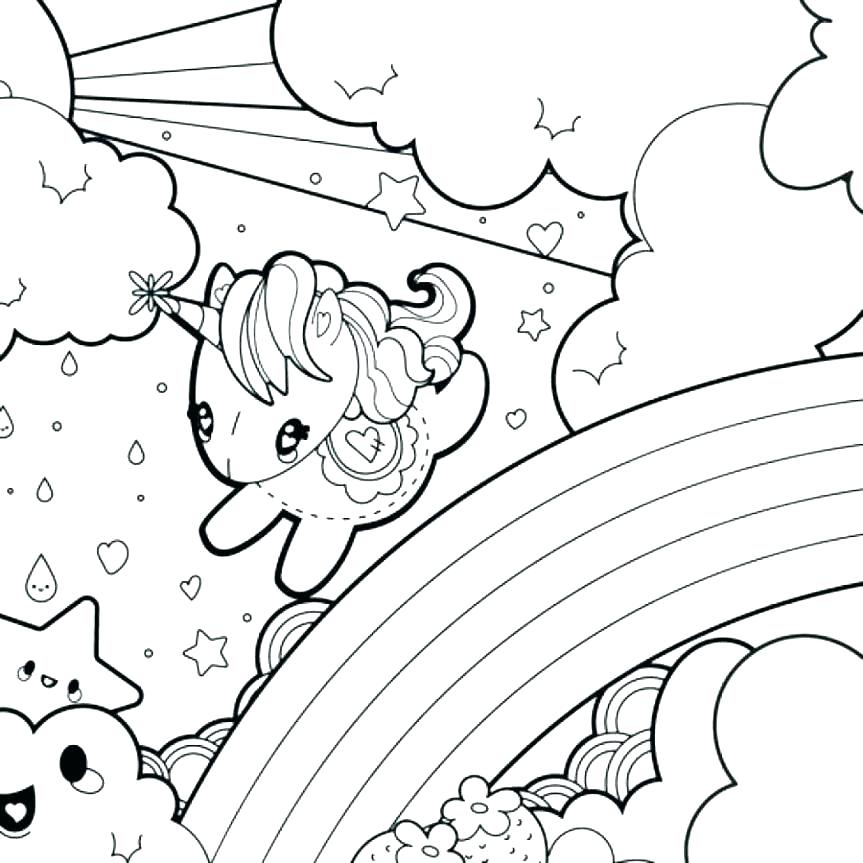 863x863 Rainbows Coloring Pages Printable Rainbow Coloring Page Rainbow