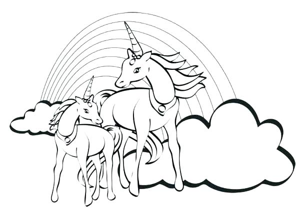 600x417 Rainbows Coloring Pages Unicorn Rainbow Coloring Pages Together