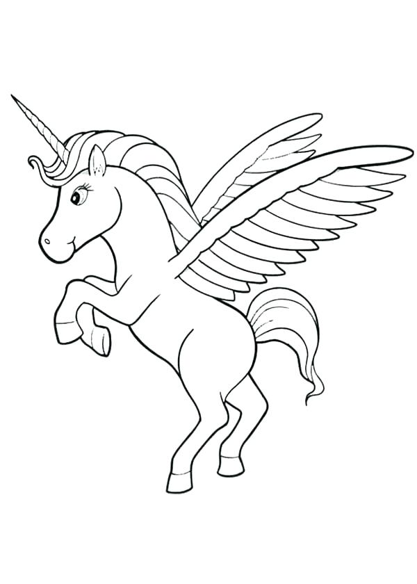 600x840 Unicorn With Wings Coloring Pages Coloring Pages Printable Cute