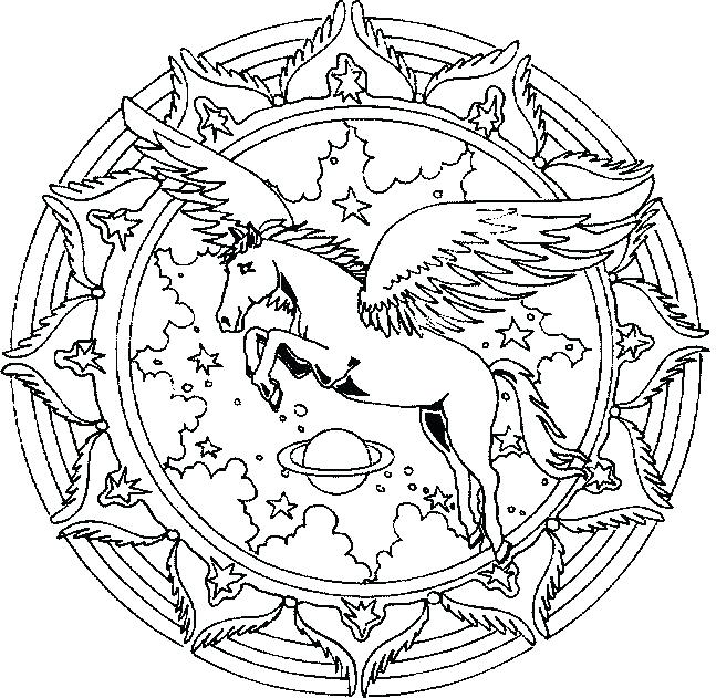 647x631 Unicorn With Wings Coloring Pages Gallery Of Printable And Unicorn