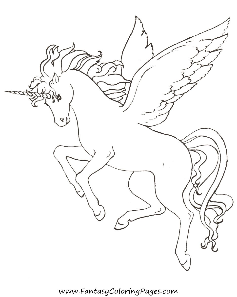 960x1200 Unicorn With Wings Coloring Pages Page Free Printable