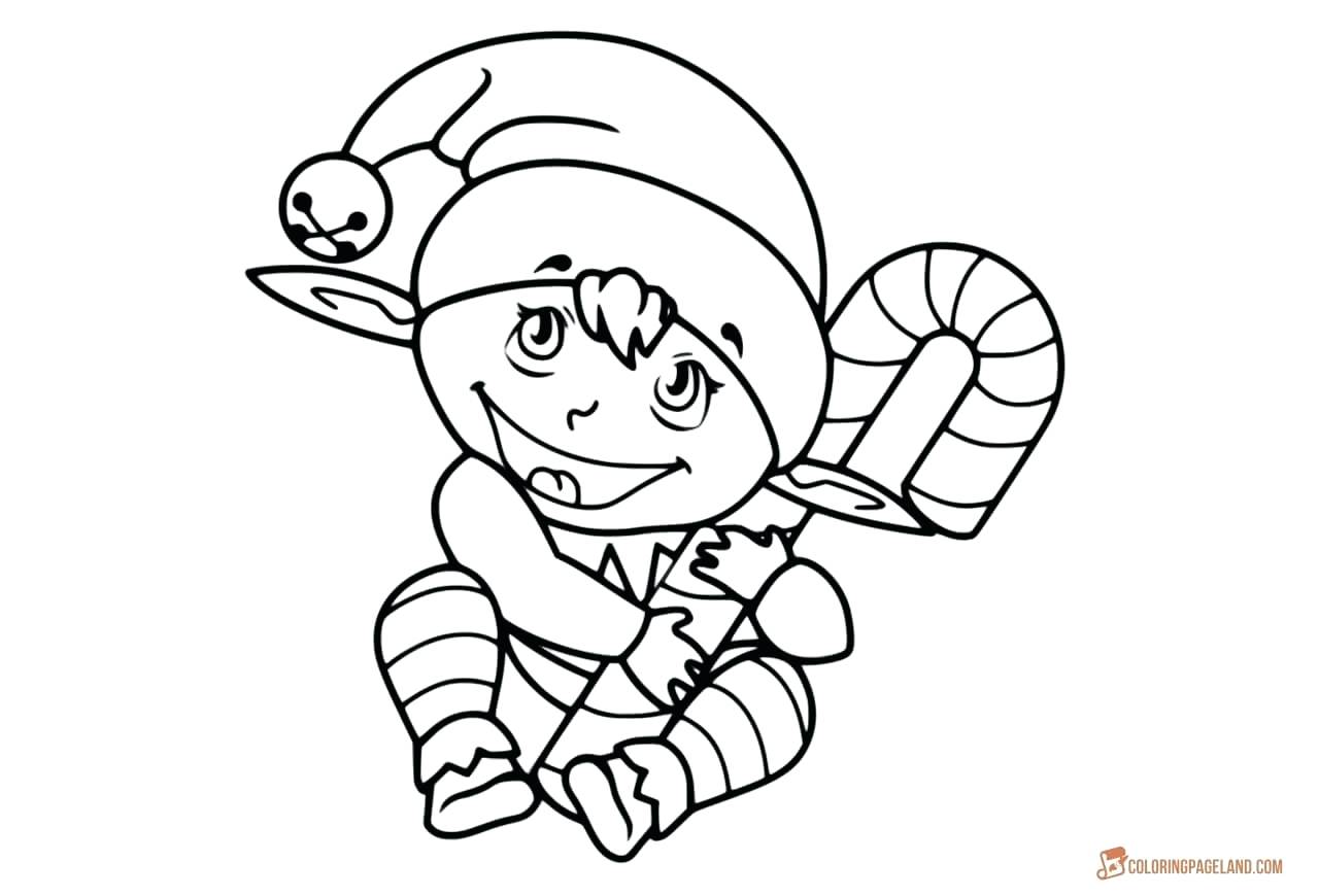 1280x870 Coloring Page ~ Christmas Elf Coloring Pages Vector Of A Happy