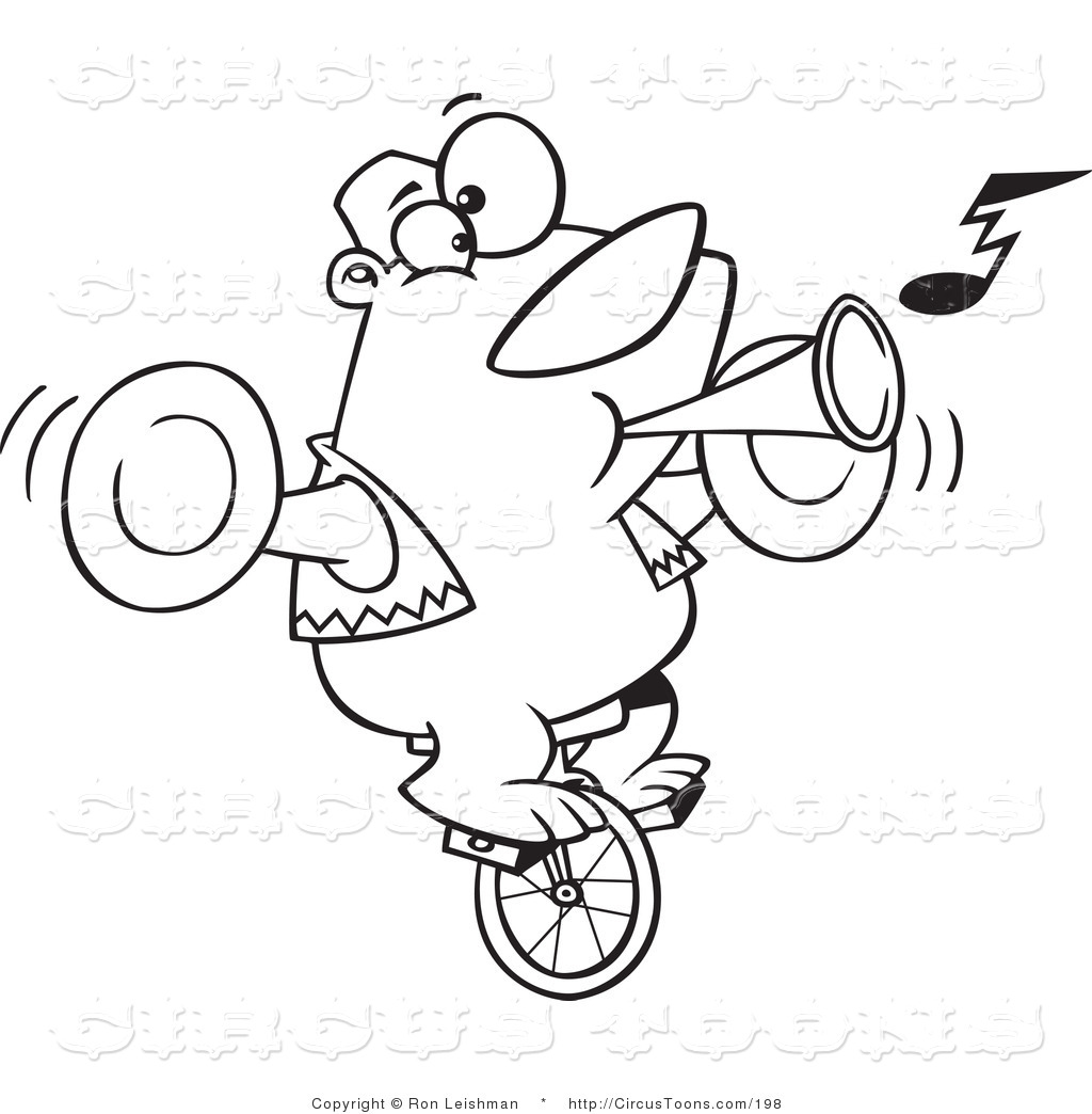 1024x1044 Circus Clipart Of A Coloring Page Of A Stunt Bear Playing Music
