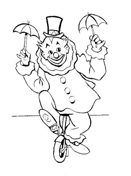 427x576 Clowns Coloring Page