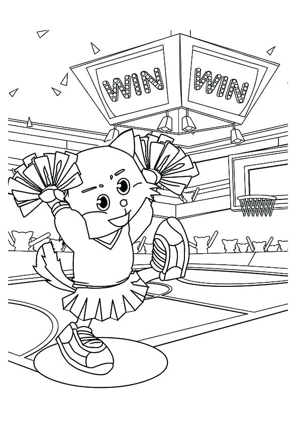 595x842 Cheerleading Coloring Pages Coloring Sheets Cheerleader Coloring