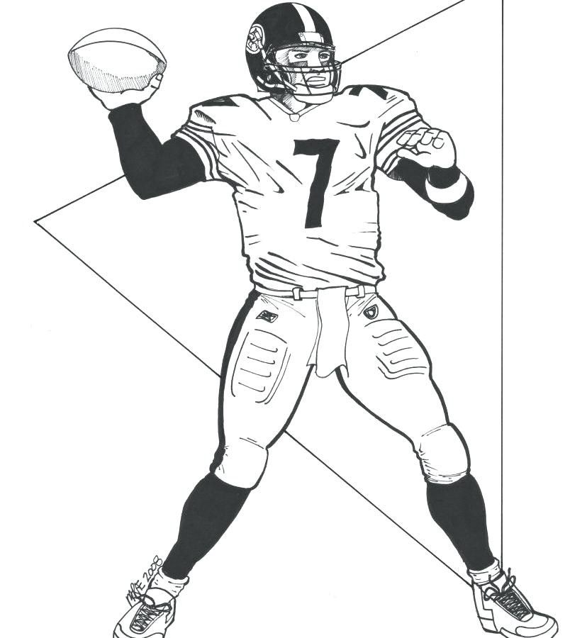 828x900 Uniform Coloring Pages Printable Free Coloring Steelers Jersey