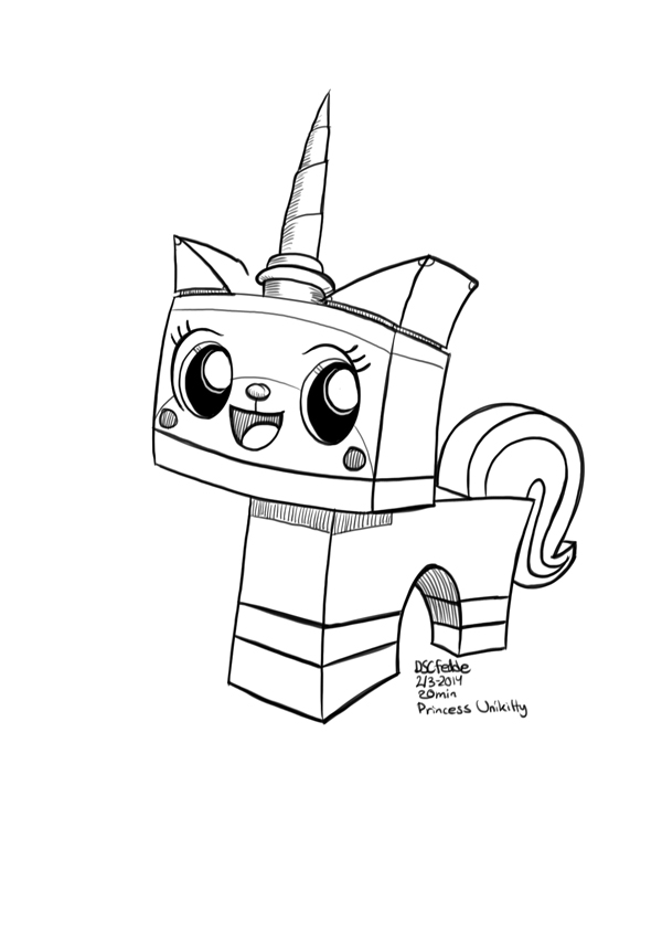 600x846 Unikitty Lego Movie Coloring Pages