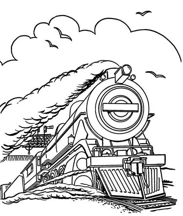 600x708 44 Steam Engine Coloring Pages, Drawing Den Train Colouring Pages