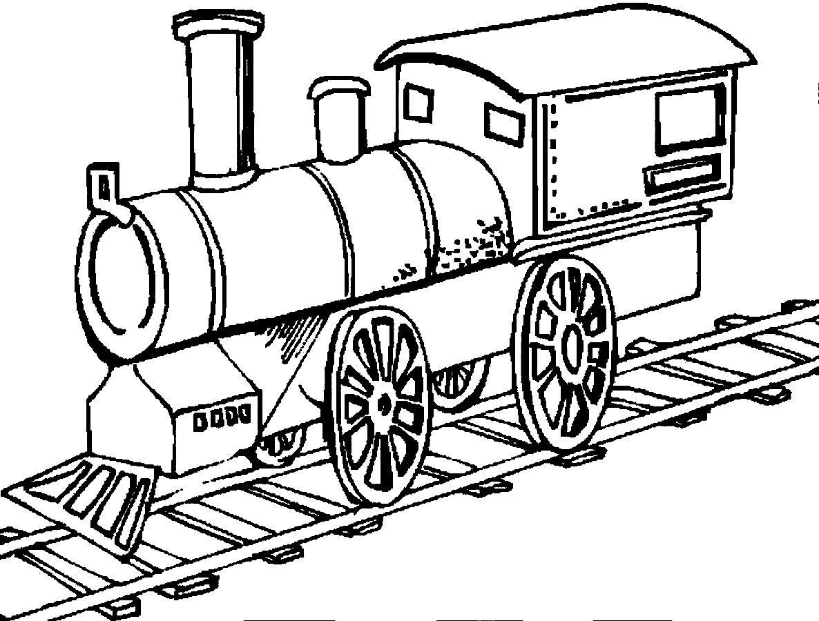 1186x900 Trains Are Running On The Track Coloring Pages Adorable