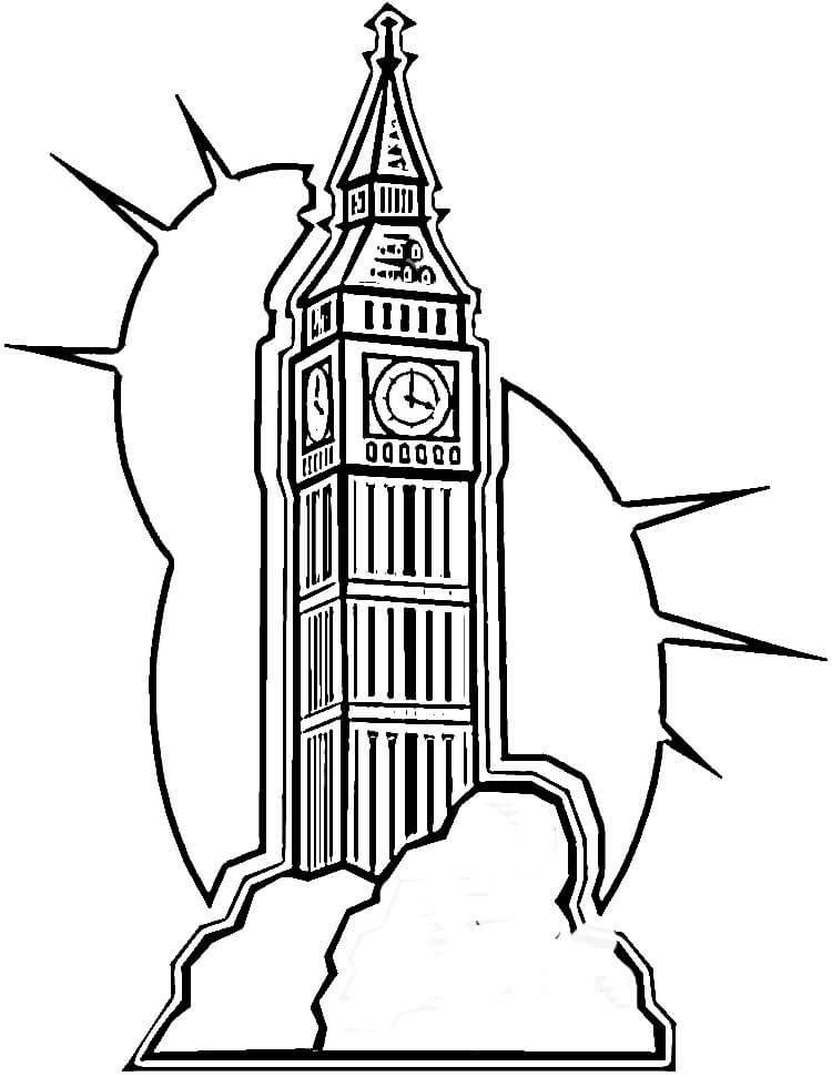 750x971 Big Ben In London United Kingdom Coloring Page