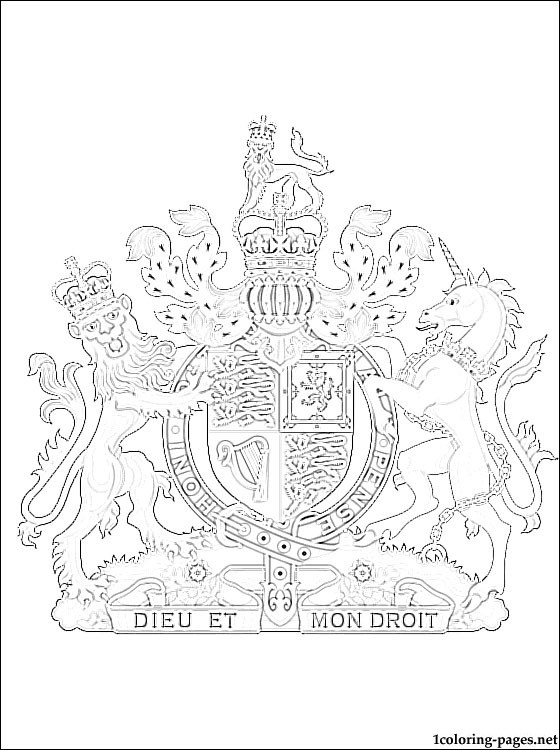 560x750 United Kingdom Coat Of Arms Coloring Page Coloring Pages
