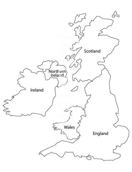 460x600 Delighted England Outline Map United Kingdom Sporturka England